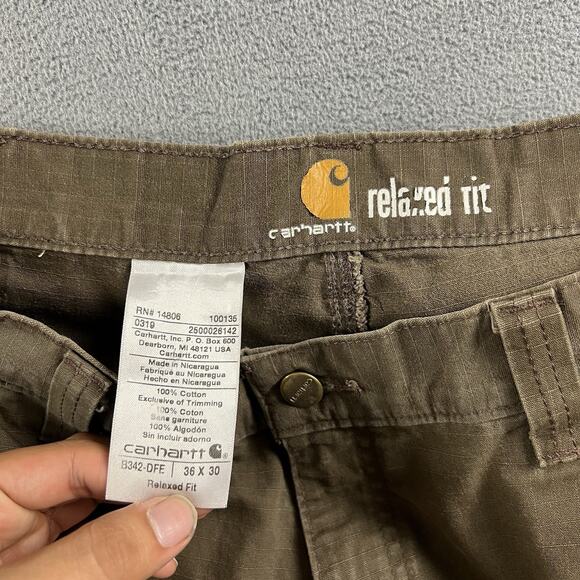 Carhartt Pants Mens 36X30 Double Knee Ripstop Carpenter Utility Workwear Jeans - Picture 4 of 9